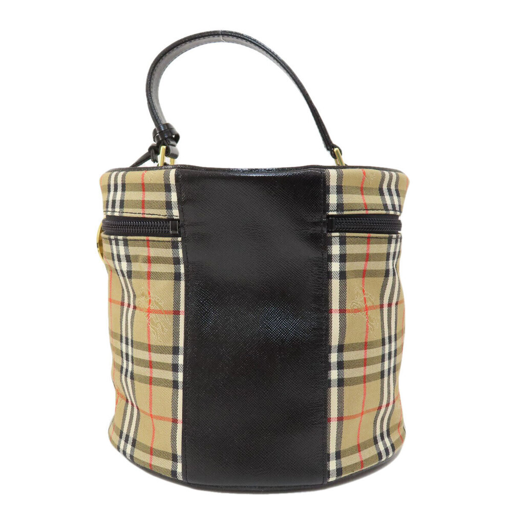 Burberry Handbag Nova Canvas Check Black